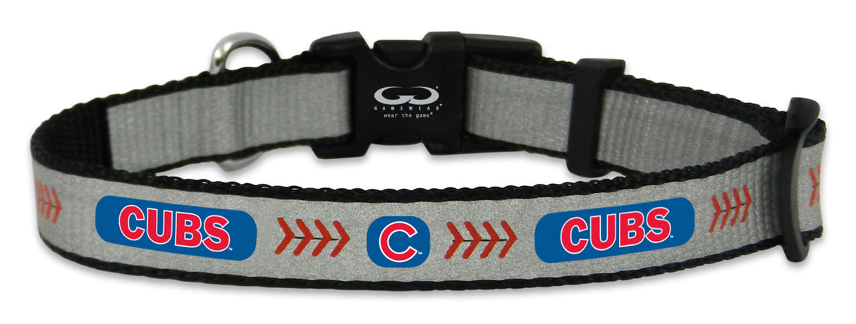 Gamewear Chicago Cubs Reflective Baseball Pet Collar Size Small Fan Gear MLB Chicago Cubs
