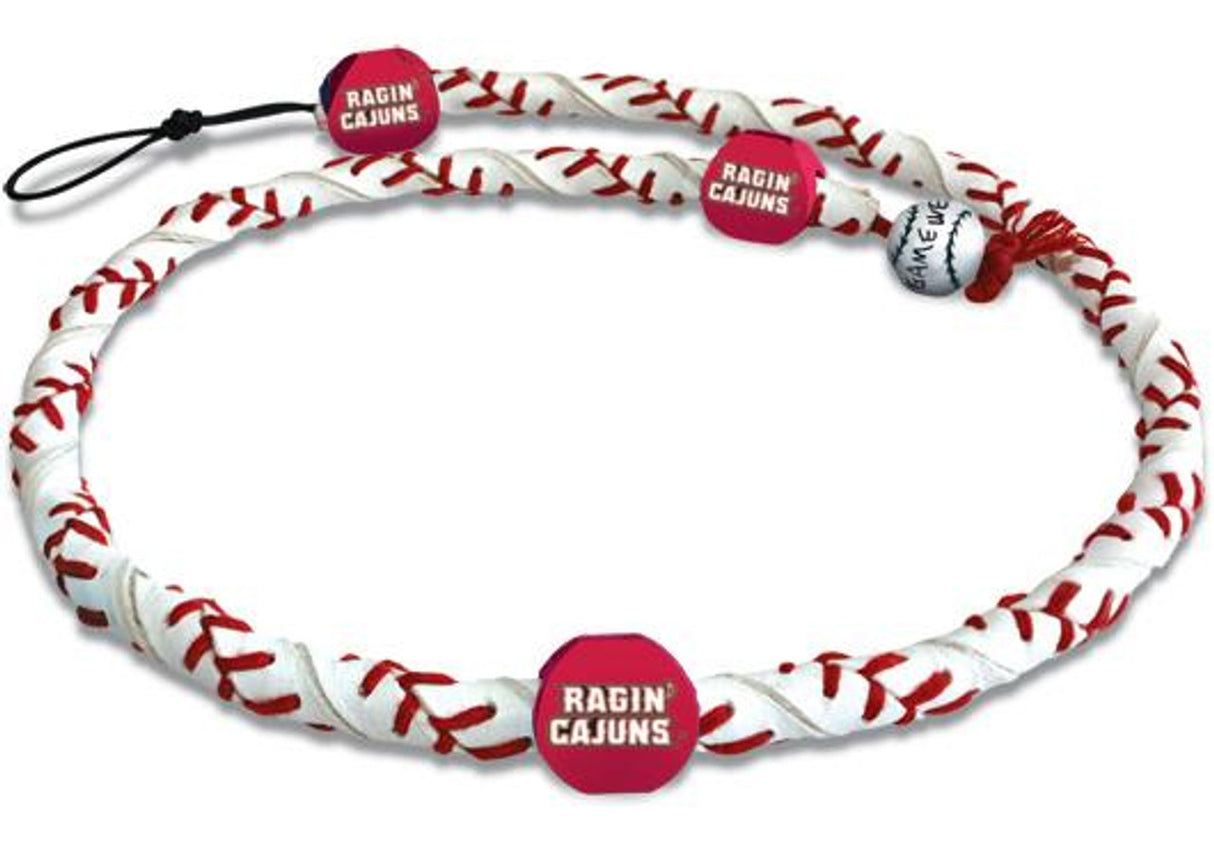 Gamewear Louisiana Lafayette Ragin Cajuns Frozen Rope Classic Baseball Necklace Fan Gear NCAA Louisiana Lafayette Ragin Cajuns