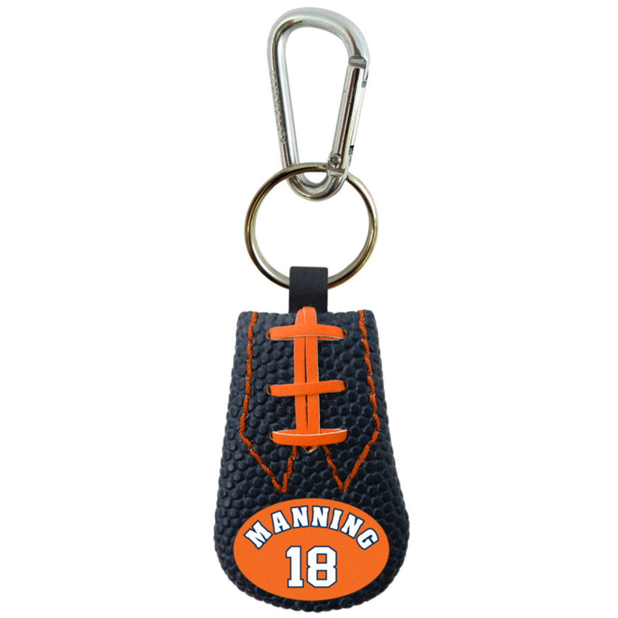 Gamewear Denver Broncos Team Color Peyton Manning Football Keychain Fan Gear NFL Denver Broncos