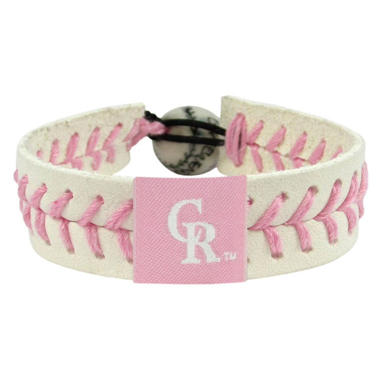 Gamewear Colorado Rockies Pink Baseball Bracelet Fan Gear MLB Colorado Rockies