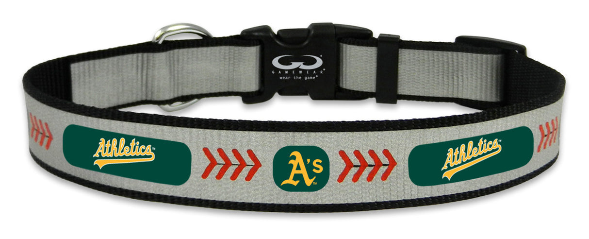 Gamewear Oakland Athletics Reflective Baseball Pet Collar Size Large Fan Gear MLB Oakland Athletics