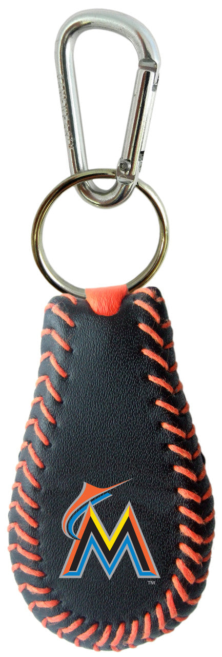 Gamewear Miami Marlins Team Color Baseball Keychain Fan Gear MLB Miami Marlins