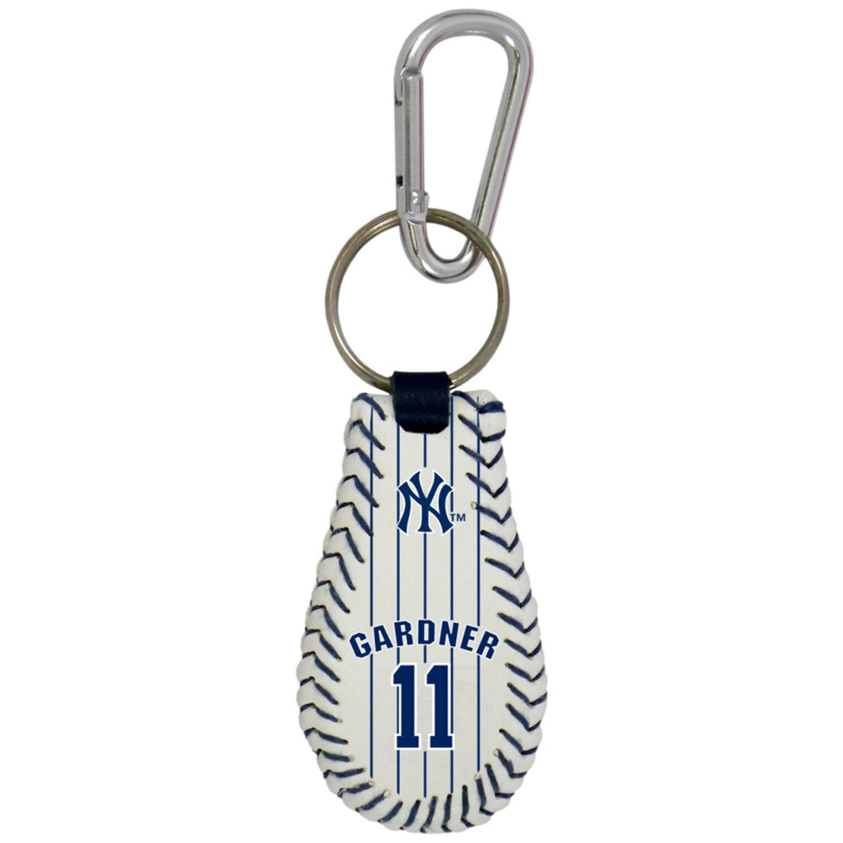 Gamewear New York Yankees Pink Pinstripe Baseball Keychain Fan Gear MLB New York Yankees