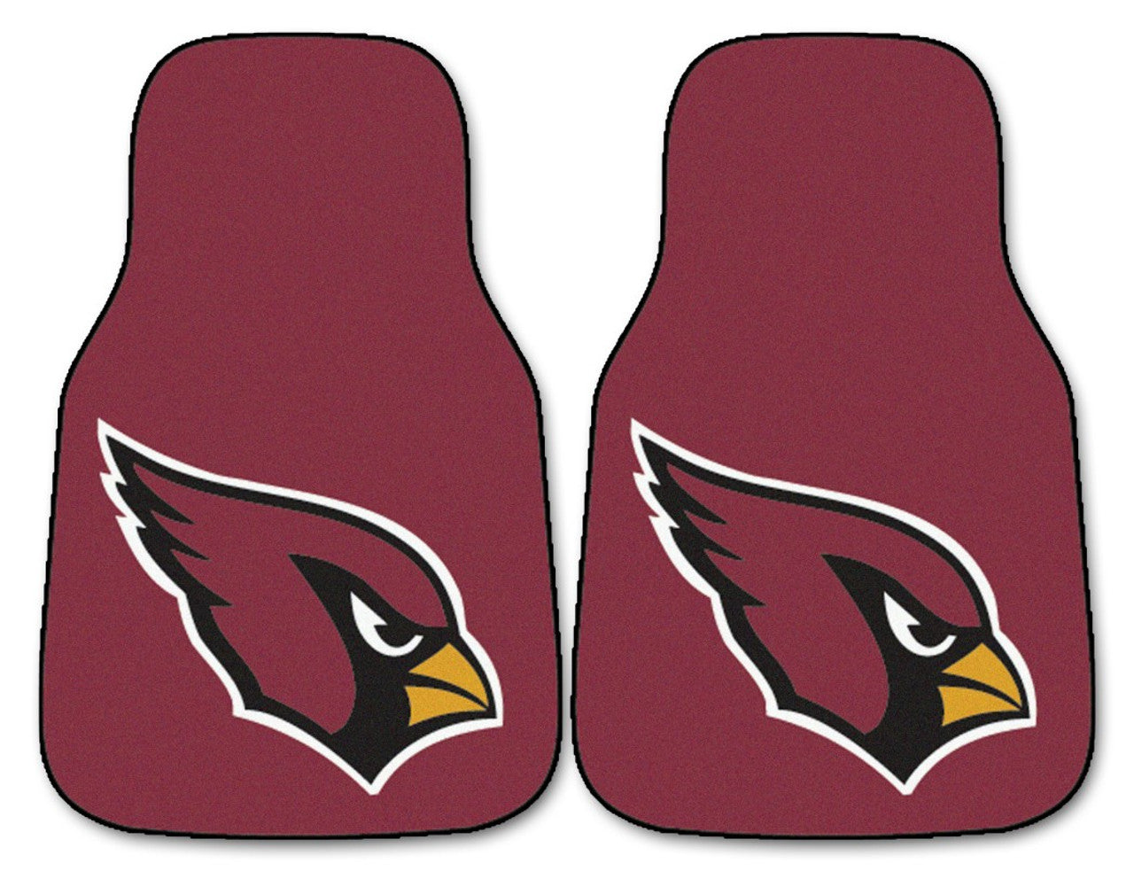 Fanmats Arizona Cardinals Printed Carpet Car Mats 2 Piece Set Fan Gear NFL Arizona Cardinals