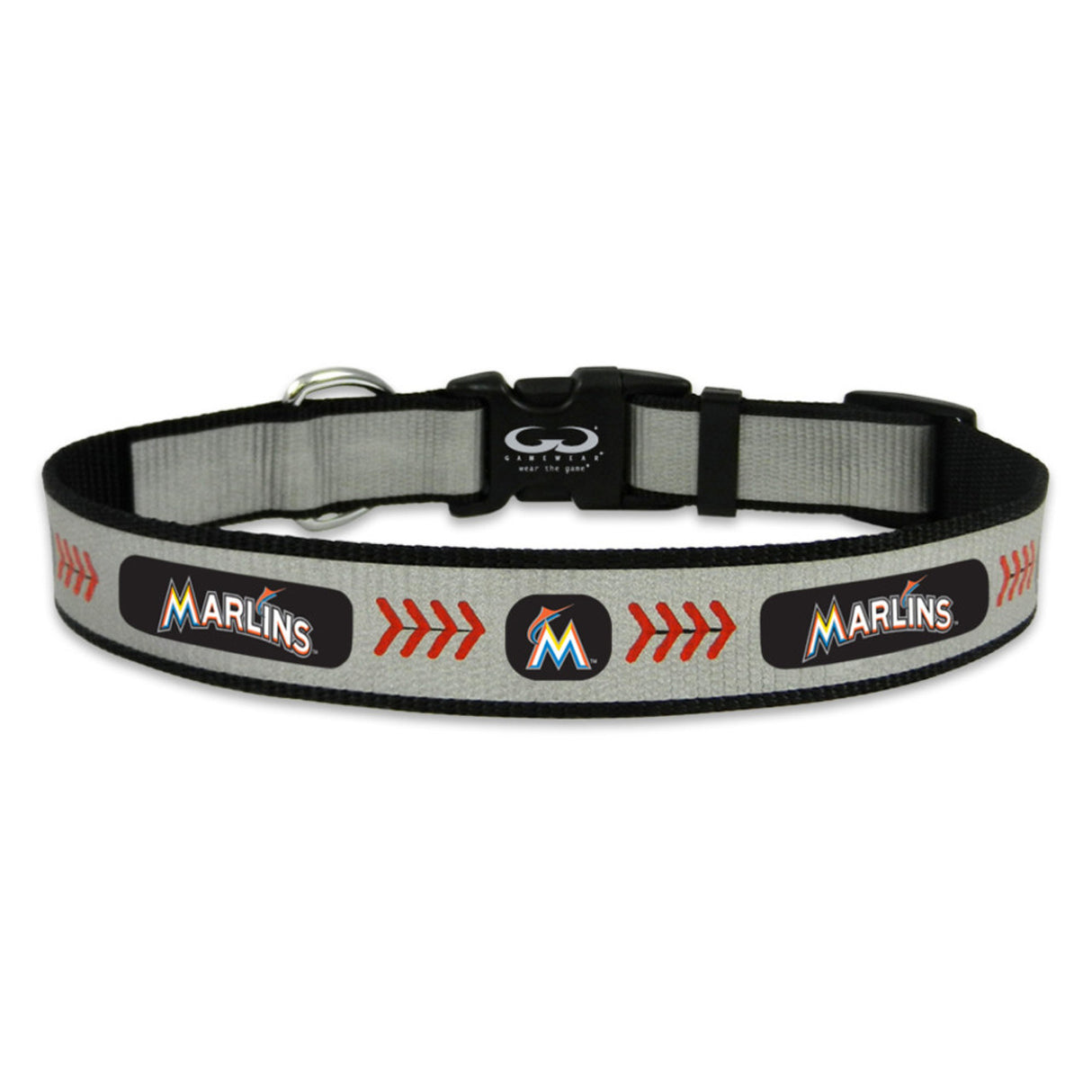 Gamewear Miami Marlins Reflective Baseball Pet Collar Size Large Fan Gear MLB Miami Marlins