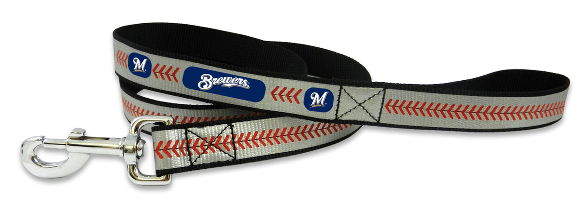 Gamewear Milwaukee Brewers Reflective Baseball Pet Leash Size Small Fan Gear MLB Milwaukee Brewers