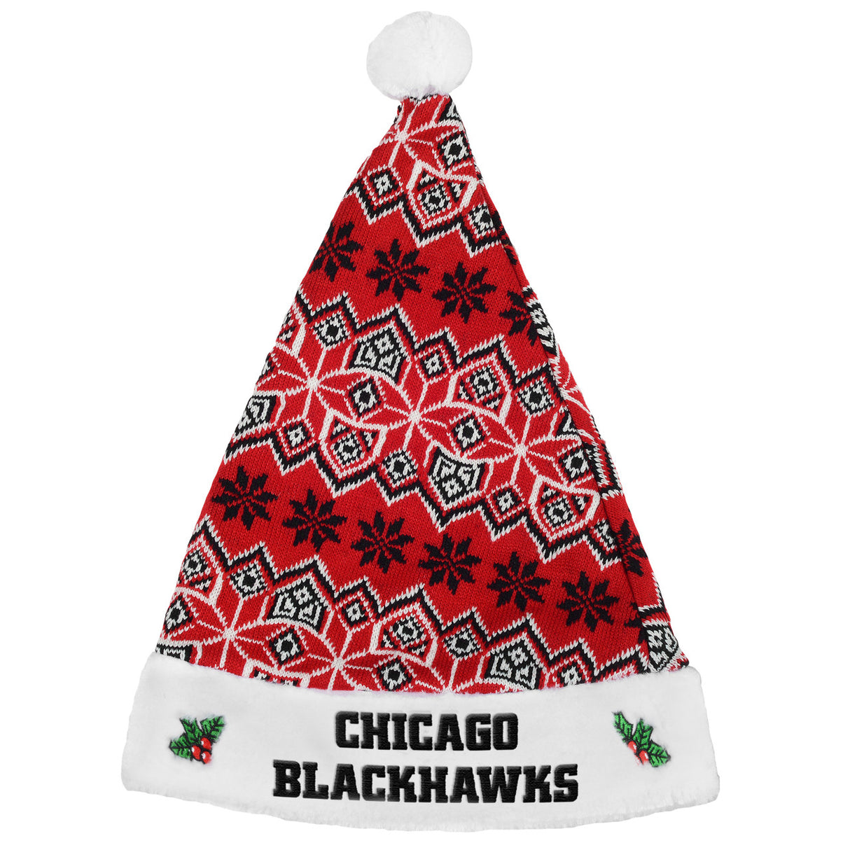 Forever Collectibles Chicago Blackhawks Knit Santa Hat 2015 Fan Gear NHL Chicago Blackhawks