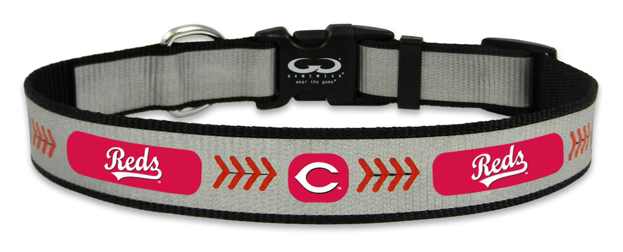 Gamewear Cincinnati Reds Reflective Baseball Pet Collar Size Large Fan Gear MLB Cincinnati Reds