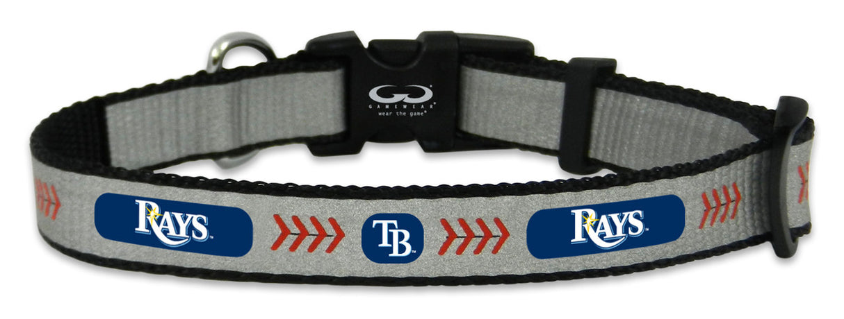 Gamewear Tampa Bay Rays Reflective Baseball Pet Collar Size Small Fan Gear MLB Tampa Bay Rays