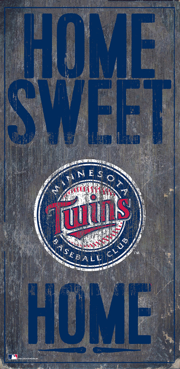Fan Creations Minnesota Twins Home Sweet Home Wood Sign 6x12 Fan Gear MLB Minnesota Twins