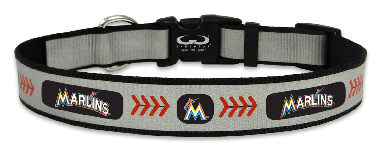 Gamewear Miami Marlins Reflective Baseball Pet Collar Size Medium Fan Gear MLB Miami Marlins