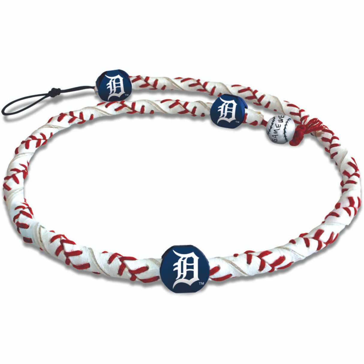 Gamewear Detroit Tigers Frozen Rope Baseball Necklace Fan Gear MLB Detroit Tigers