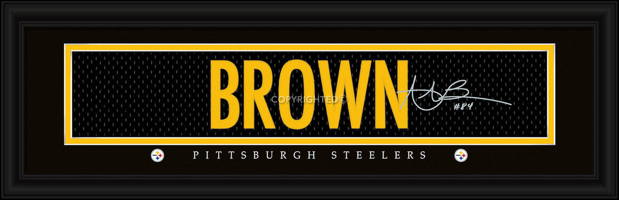 Prints Charming Pittsburgh Steelers Antonio Brown Signature Print 8"x24" Fan Gear NFL Pittsburgh Steelers