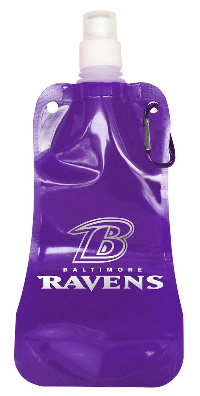 BOELTER Baltimore Ravens 16oz Foldable Water Bottle Fan Gear NFL Baltimore Ravens