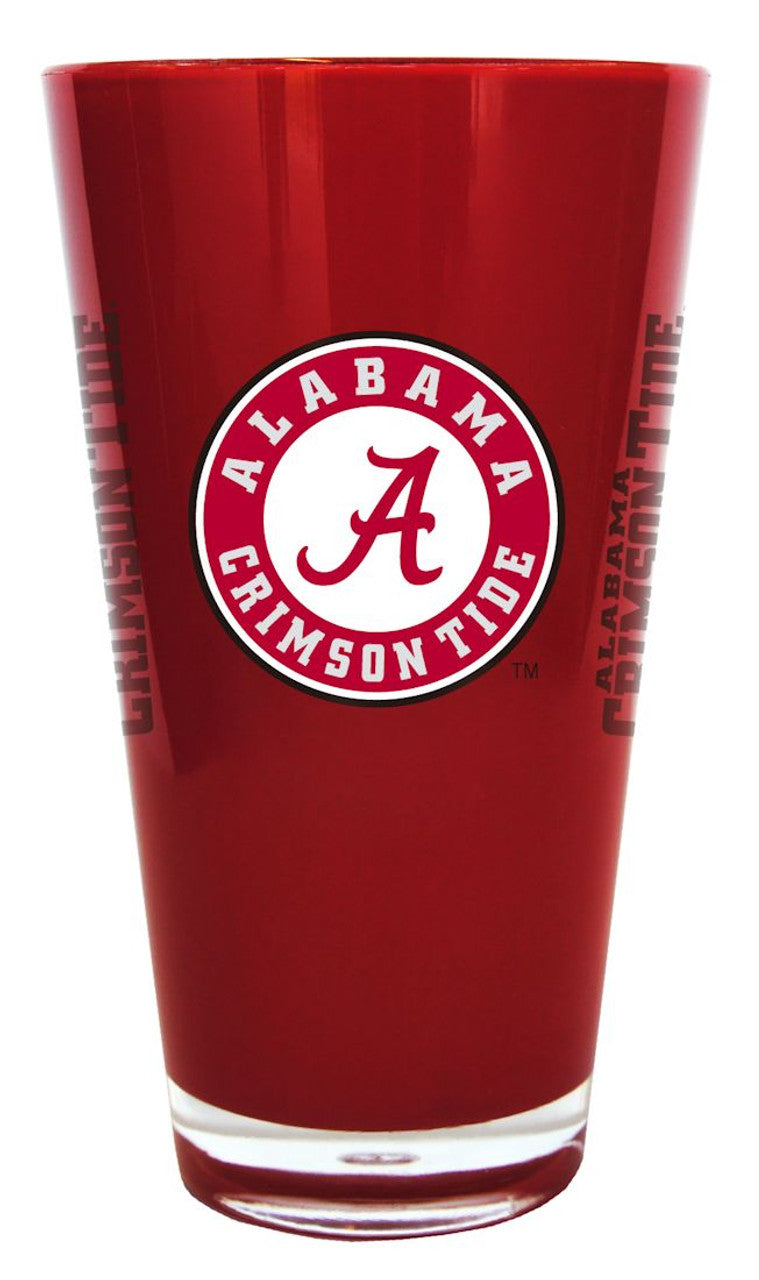BOELTER Alabama Crimson Tide 20oz Plastic Insulated Glass Pint Fan Gear NCAA Alabama Crimson Tide