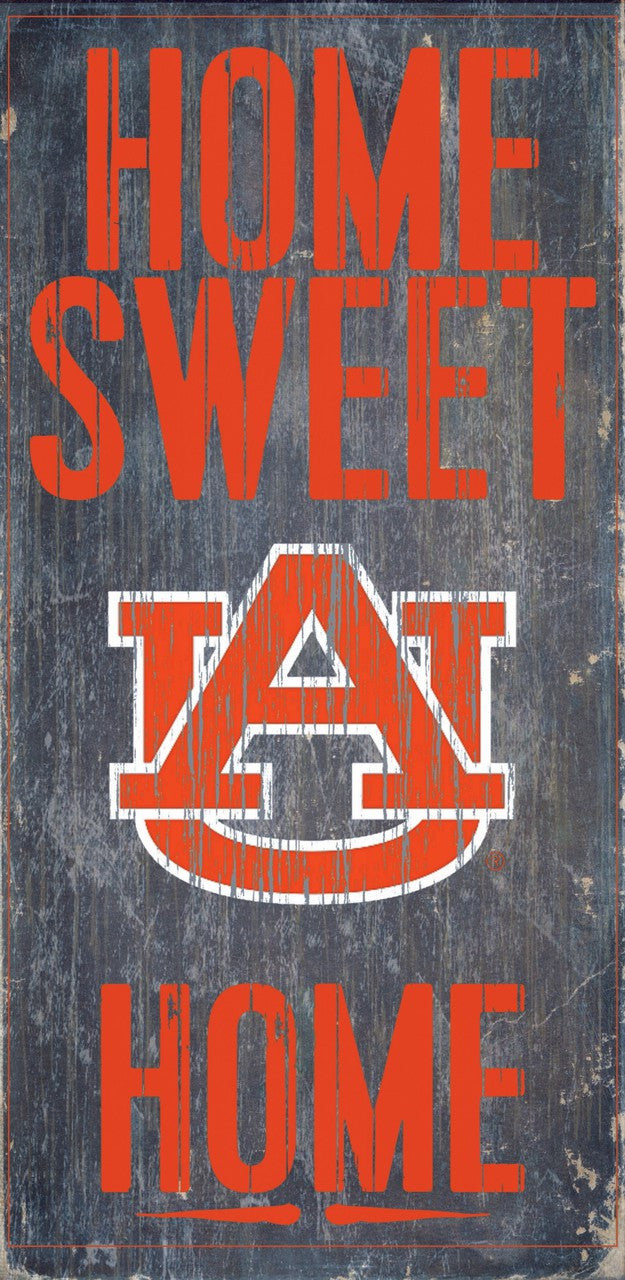 Fan Creations Auburn Tigers Home Sweet Home Wood Sign 6"x12" Fan Gear NCAA Auburn Tigers
