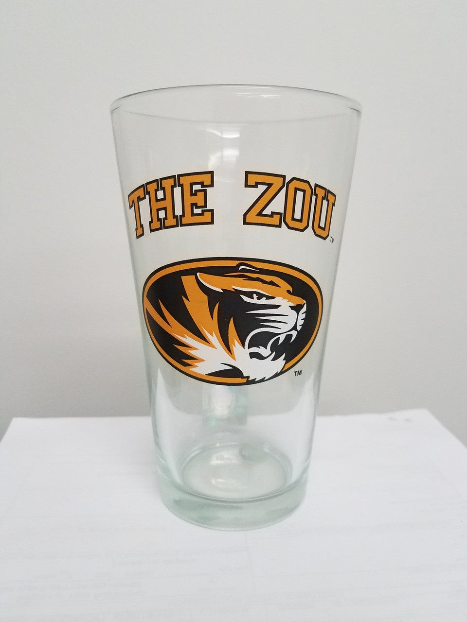 BOELTER Missouri Tigers The Zou 16oz Glass Pint Fan Gear NCAA Missouri Tigers