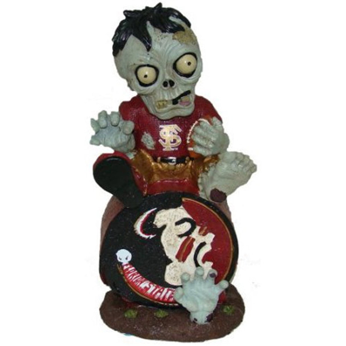 Forever Collectibles Florida State Seminoles Zombie On Logo w/Football Figurine Fan Gear NCAA Florida State Seminoles