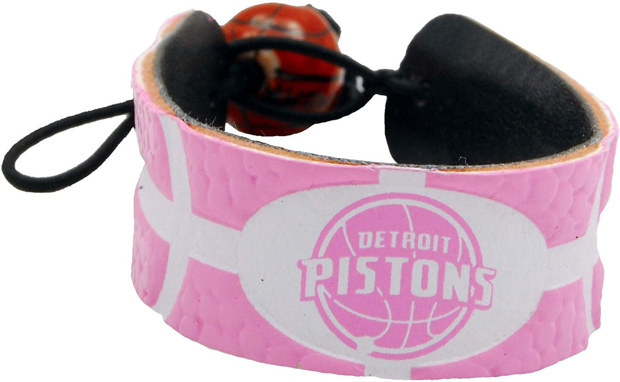 Gamewear Detroit Pistons Pink Basketball Bracelet Fan Gear NBA Detroit Pistons