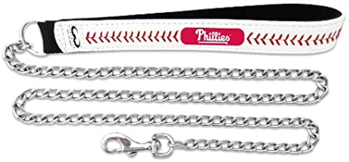 Gamewear Philadelphia Phillies Frozen Rope Chain Baseball Pet Leash Size Medium Fan Gear MLB Philadelphia Phillies