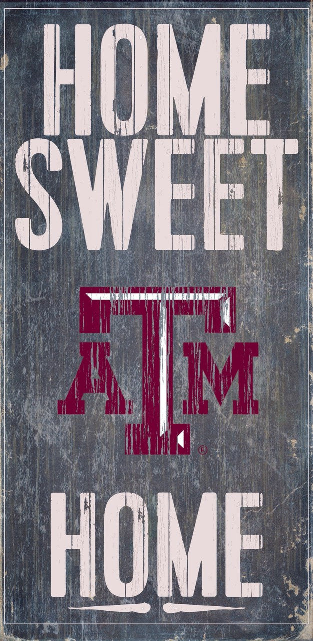 Fan Creations Texas A&M Aggies Home Sweet Home Wood Sign 6"x12" Fan Gear NCAA Texas A&M Aggies