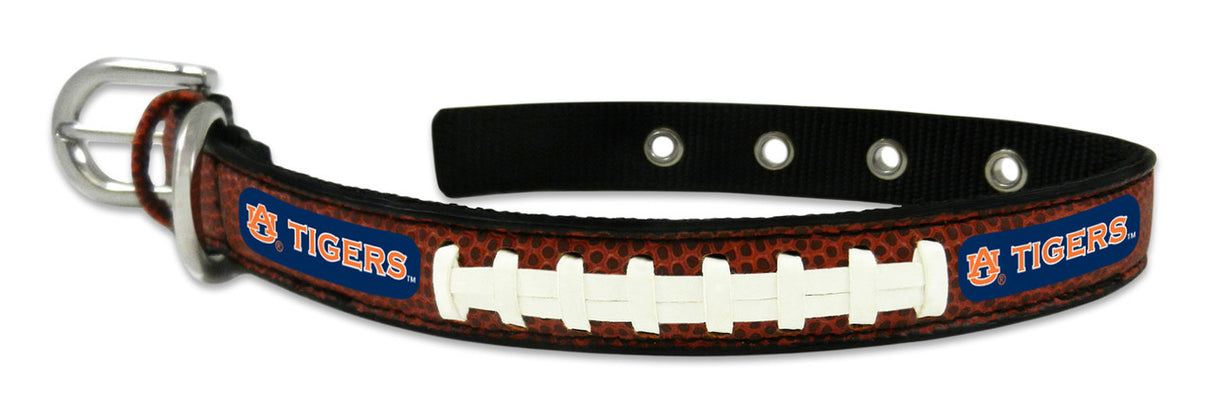 Gamewear Auburn Tigers Classic Leather Football Pet Collar Size Small Fan Gear NCAA Auburn Tigers