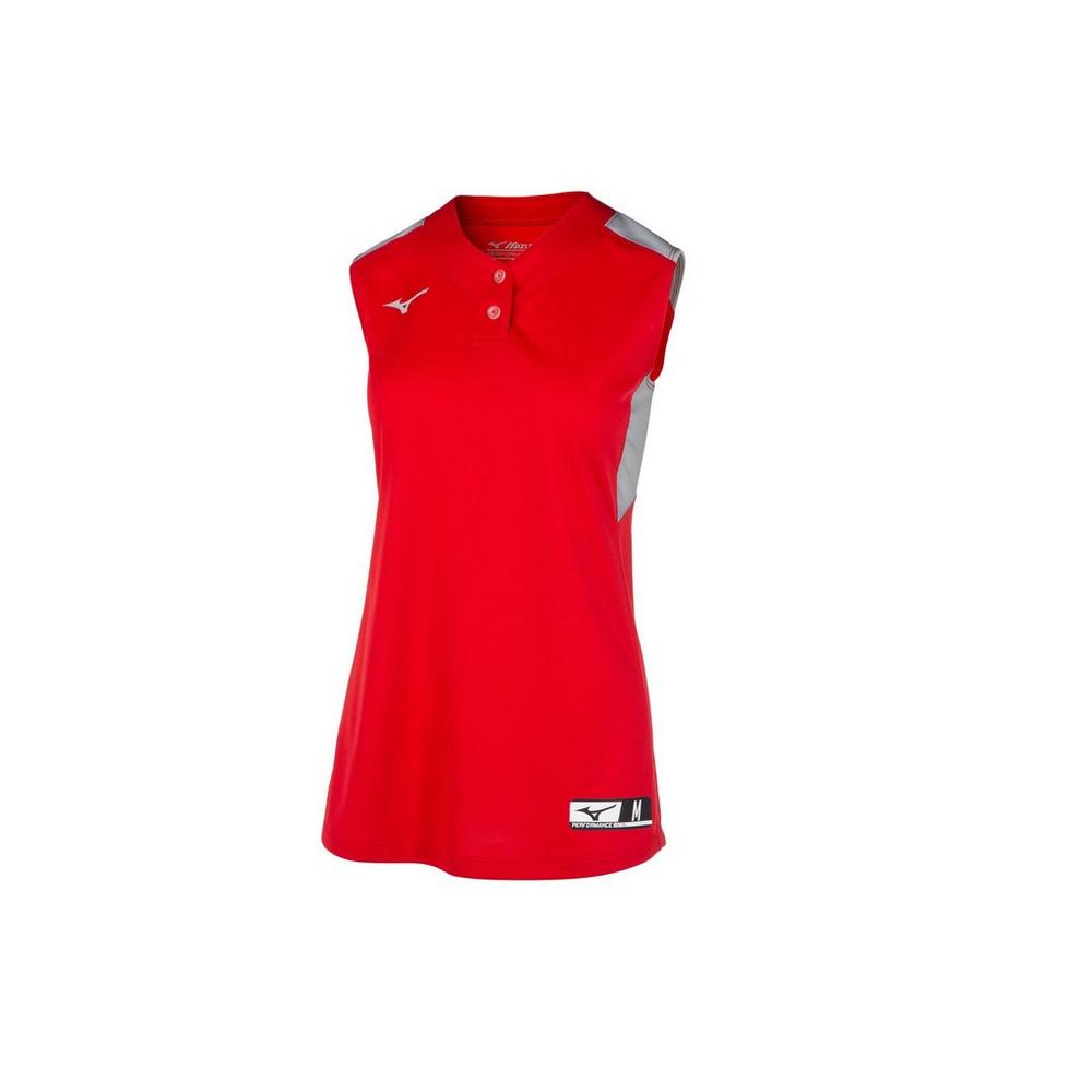 Mizuno Aerolite 2-Button Sleeveless Softball Jersey-1