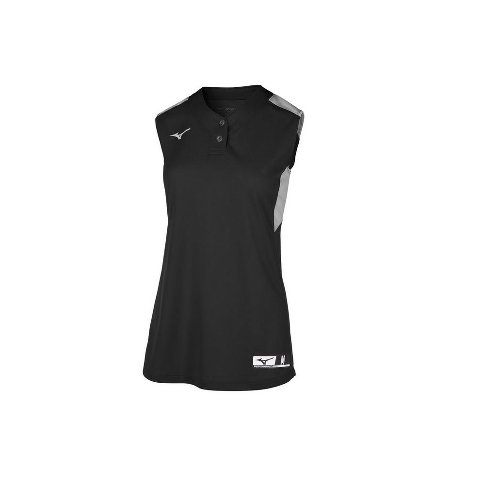 Mizuno Aerolite 2-Button Sleeveless Softball Jersey-1