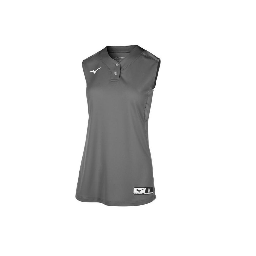 Mizuno Aerolite 2-Button Sleeveless Softball Jersey-1