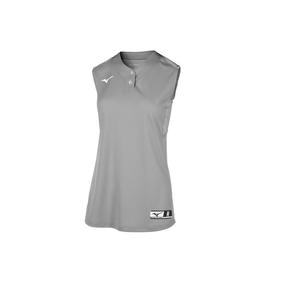 Mizuno Aerolite 2-Button Sleeveless Softball Jersey-1