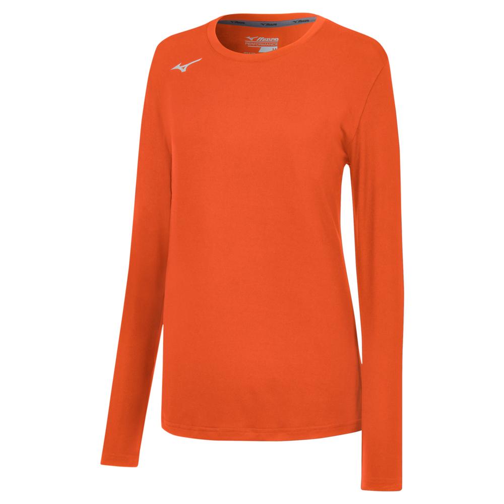 Mizuno Youth Girl's Long Sleeve Attack Tee Volleyball Apparel All