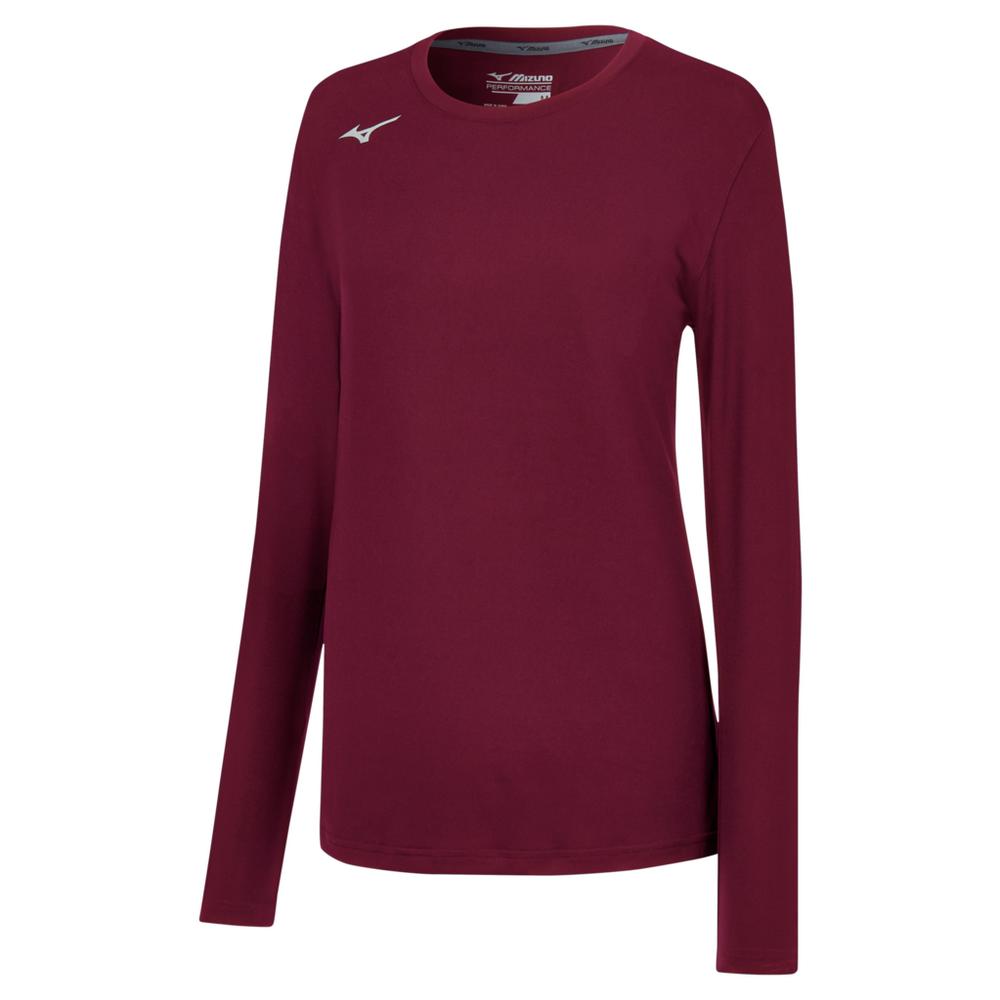 Mizuno Youth Girl's Long Sleeve Attack Tee Volleyball Apparel All