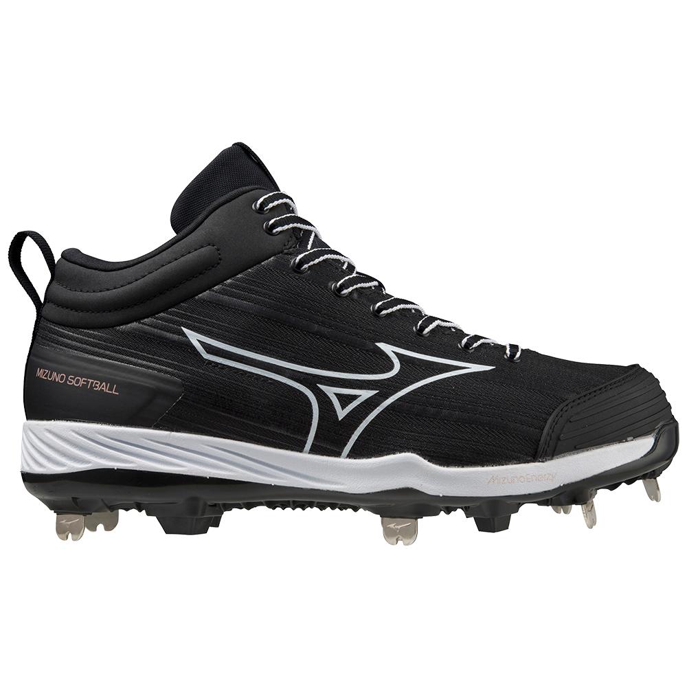 Mizuno Sweep 6 Mid Women's Metal Softball Cleat Softball Footwear All
