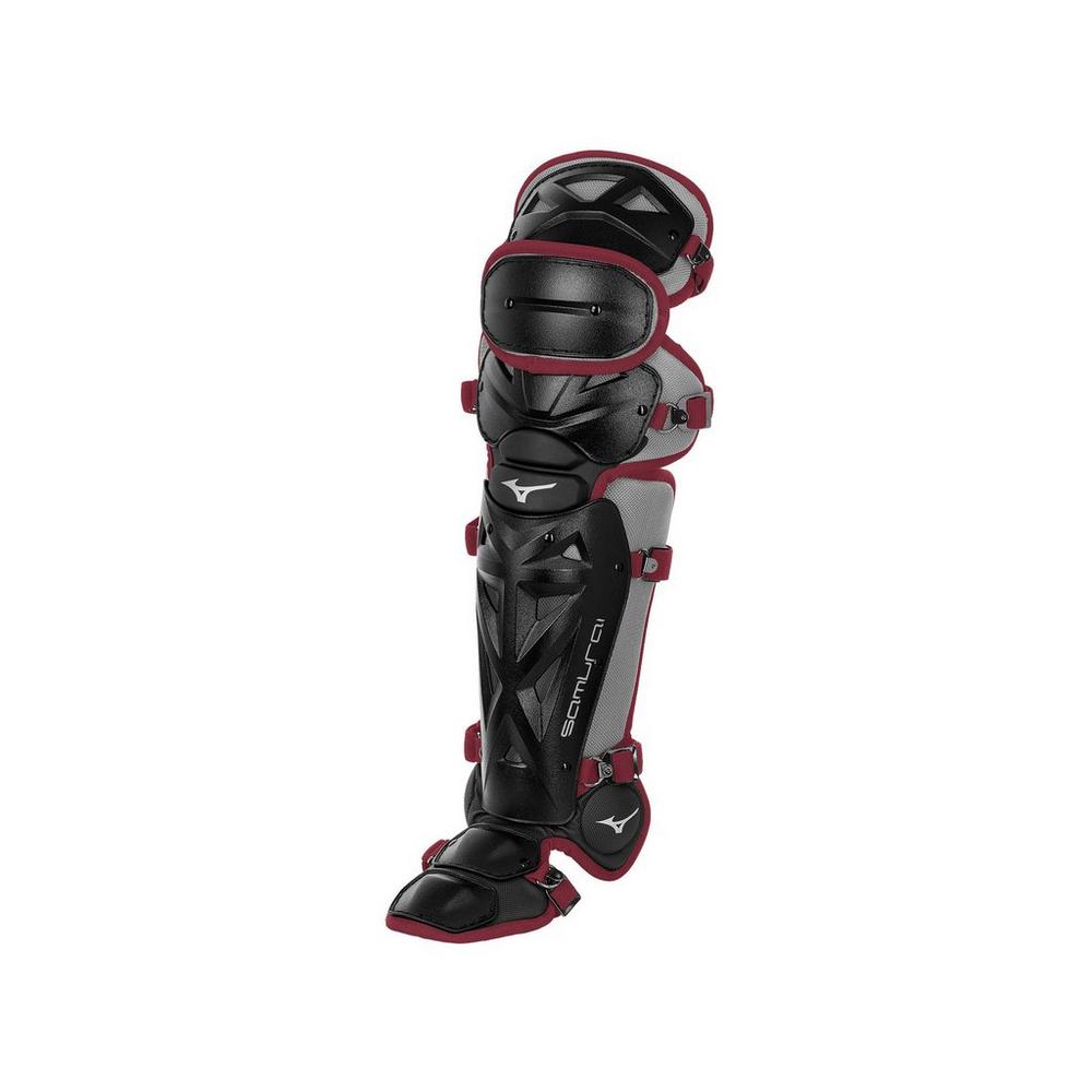Mizuno Samurai Adult Baseball Shin Guards 16.5" Baseball Catcher's Protective Equipment All