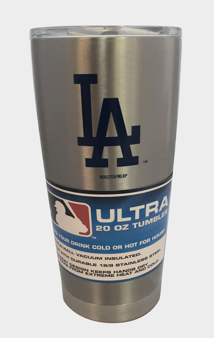 BOELTER Los Angeles Dodgers Silver 20oz Ultra Travel Tumbler Fan Gear MLB Los Angeles Dodgers