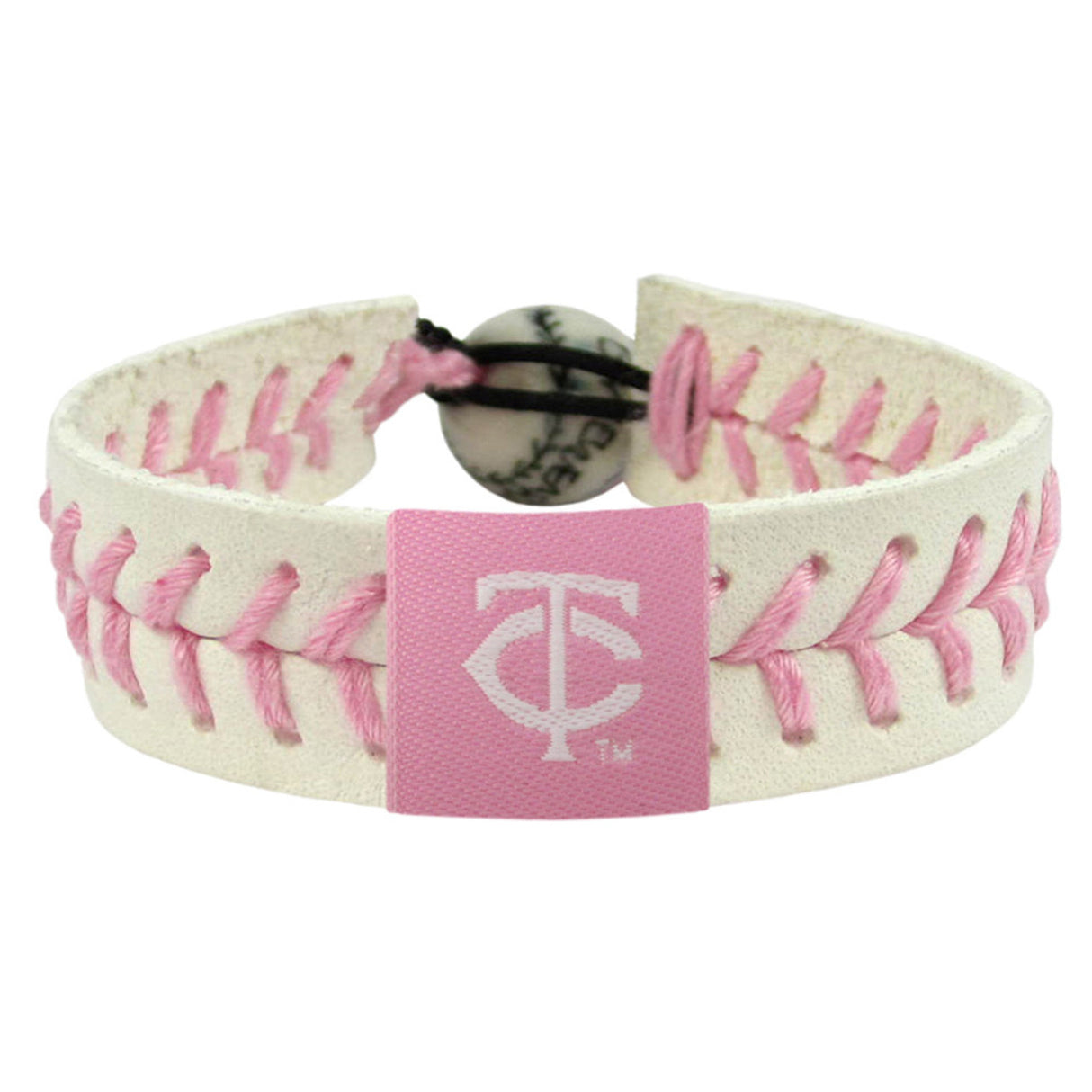 Gamewear Minnesota Twins Pink Baseball Bracelet Fan Gear MLB Minnesota Twins