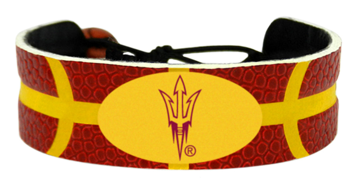 Gamewear Arizona State Sun Devils Pitchfork Logo Team Color Basketball Bracelet Fan Gear NCAA Arizona State Sun Devils