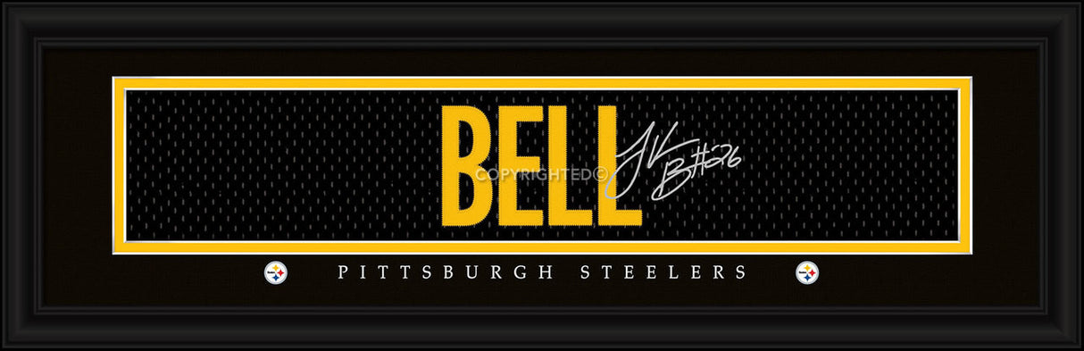 Prints Charming Pittsburgh Steelers Le'Veon Bell Signature Print 8"x24" Fan Gear NFL Pittsburgh Steelers