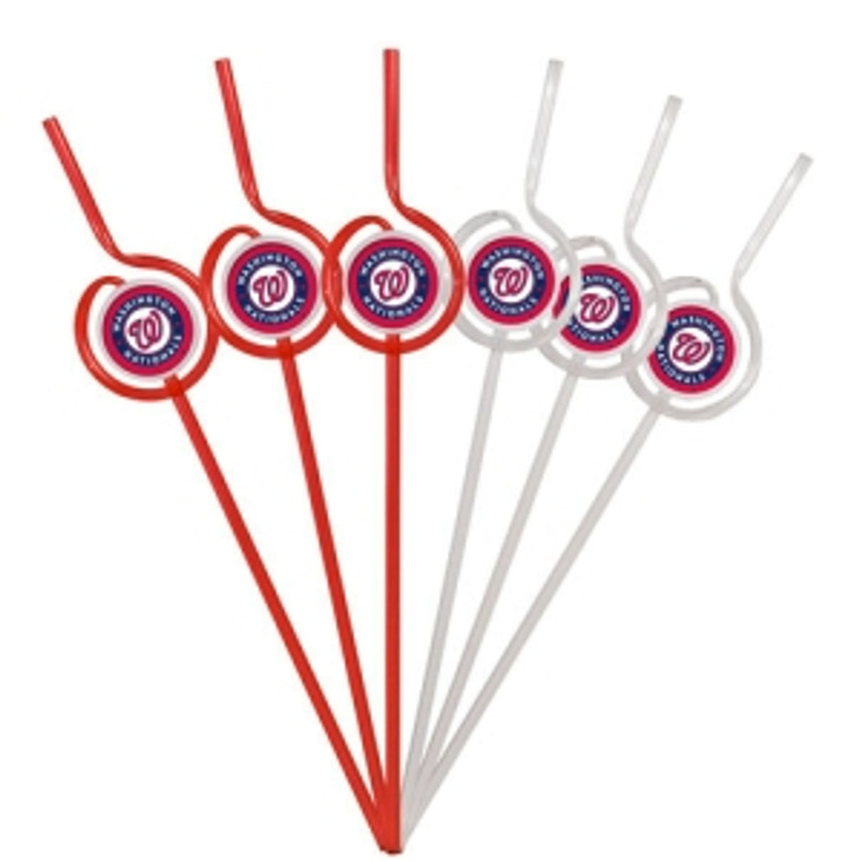 Pangea Brands Washington Nationals Team Sipper Straws Fan Gear MLB Washington Nationals