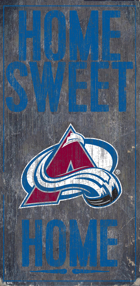 Fan Creations Colorado Avalanche Home Sweet Home Design Wood Sign 6x12 Fan Gear NHL Colorado Avalanche