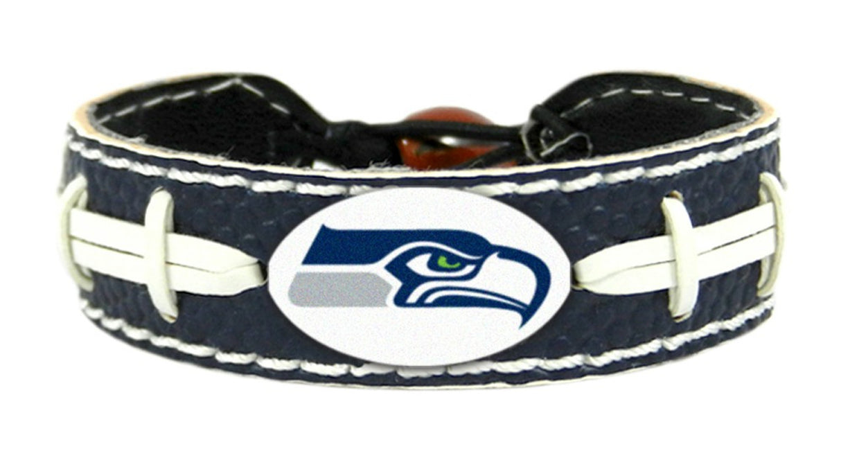 Gamewear Seattle Seahawks Navy Team Color Football Bracelet Fan Gear NFL Seattle Seahawks