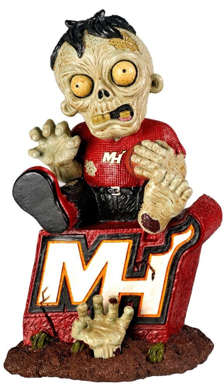 Forever Collectibles Miami Heat Zombie On Logo Figurine Fan Gear NBA Miami Heat