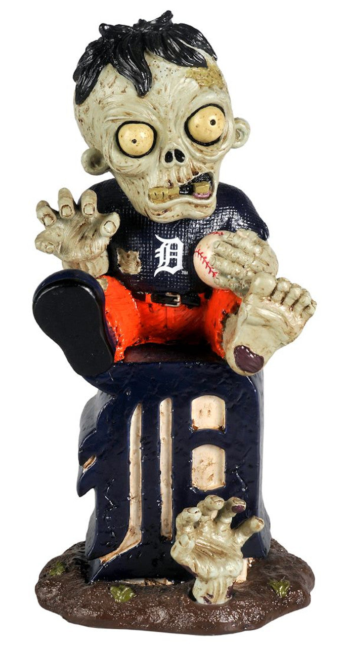 Forever Collectibles Detroit Tigers Zombie On Logo Figurine Fan Gear MLB Detroit Tigers
