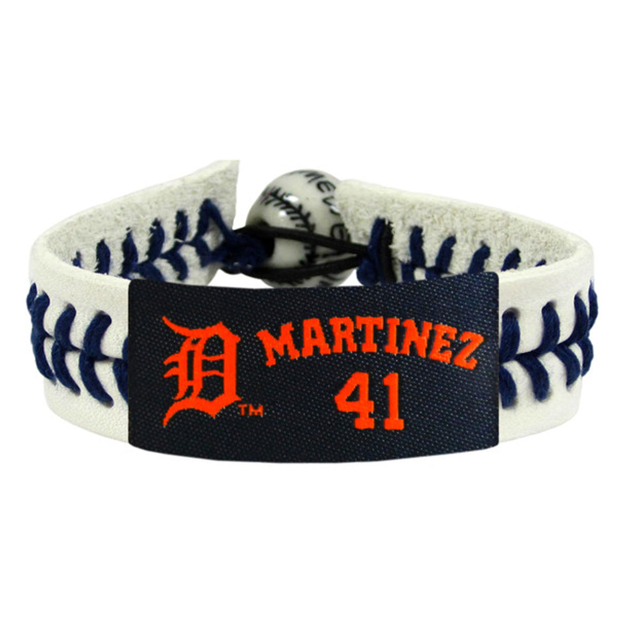 Gamewear Detroit Tigers Victor Martinez Genuine Baseball Bracelet Fan Gear MLB Detroit Tigers