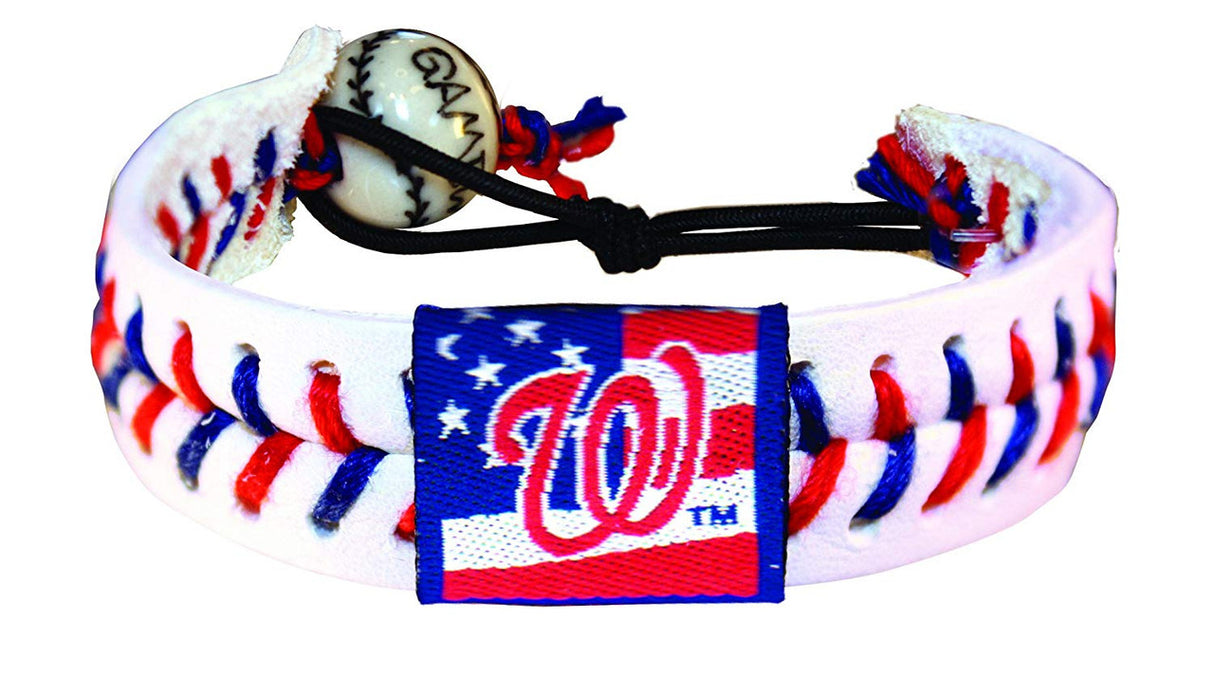 Gamewear Washington Nationals Classic Stars and Stripes Baseball Bracelet Fan Gear MLB Washington Nationals