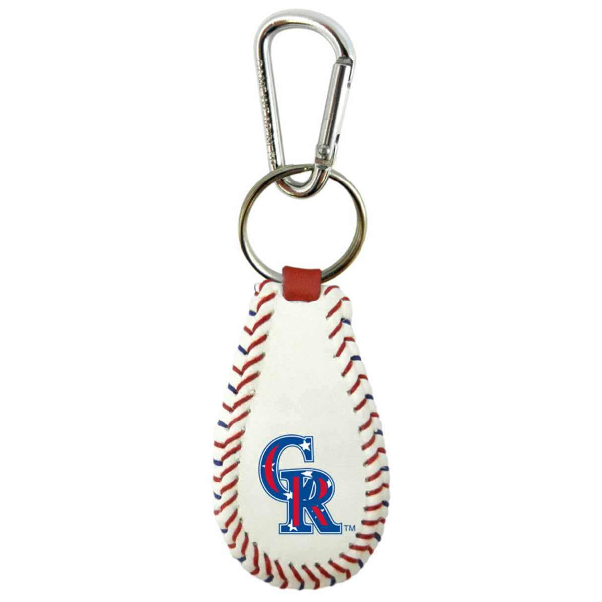 Gamewear Colorado Rockies Stars and Stripes Baseball Keychain Fan Gear MLB Colorado Rockies