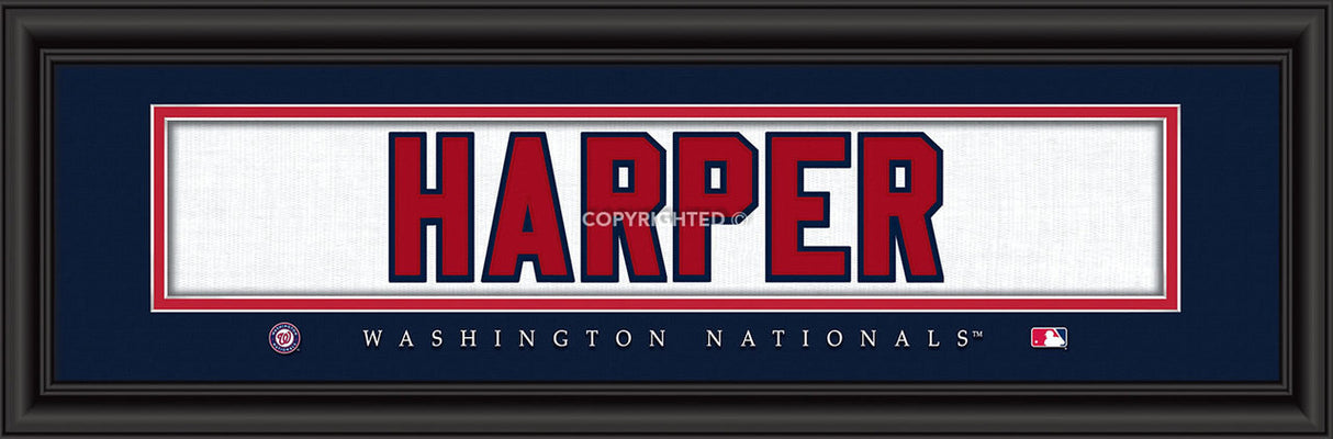 Prints Charming Washington Nationals Bryce Harper Signature Print 8"x24" Fan Gear MLB Washington Nationals