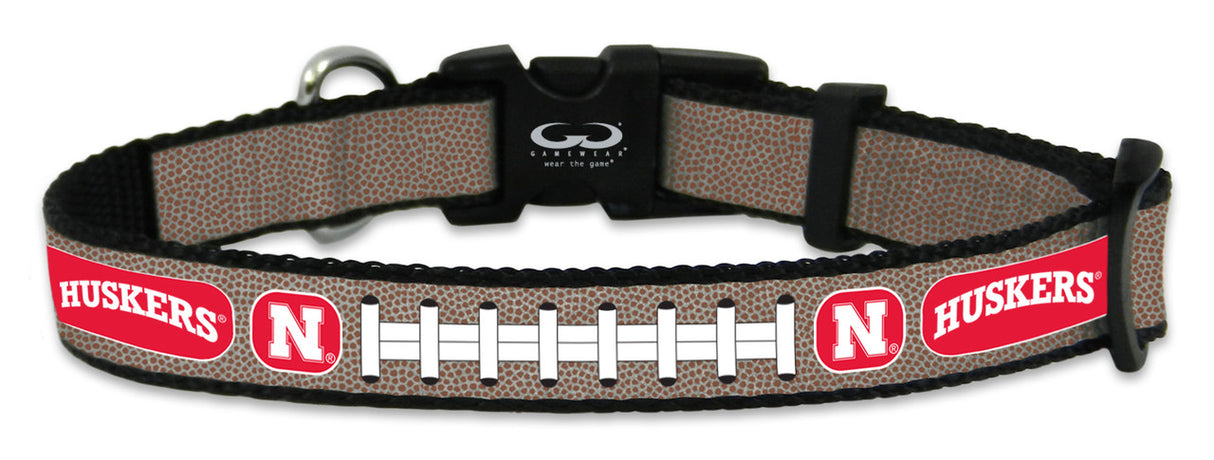 Gamewear Nebraska Cornhuskers Reflective Football Pet Collar Toy Fan Gear NCAA Nebraska Cornhuskers