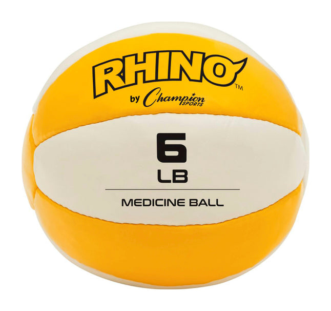 Champion Sports Rhino Leather Medicine Ball Exercise & Wellness Strength Medicine Balls