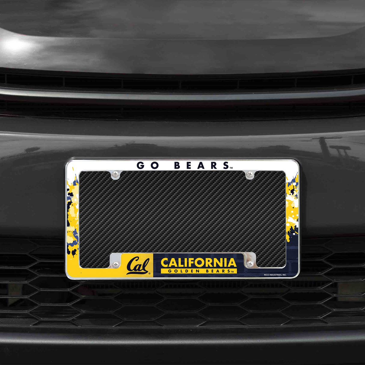 Rico Industries NCAA Cal Berkeley Golden Bears Primary 12" x 6" Chrome License Plate Frame-1
